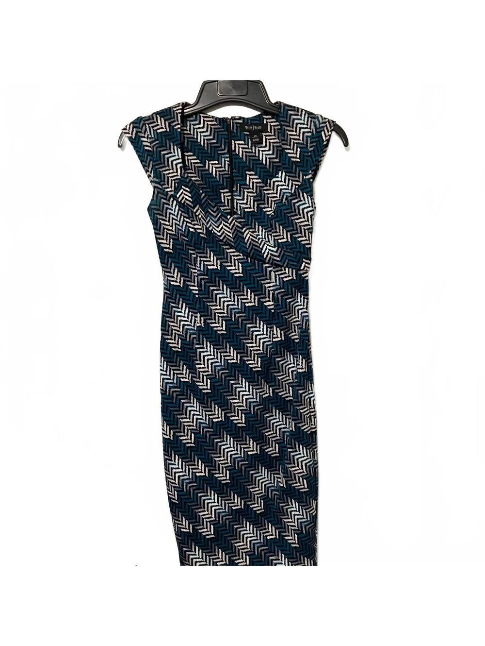 White House Black Market Preppy Artsy Geometric Sheath Office Wear Dress 00